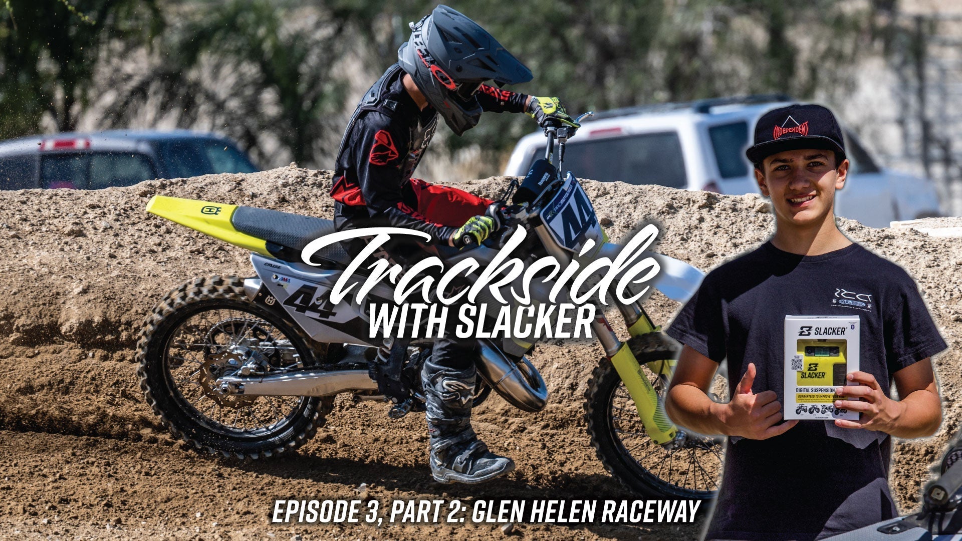 Slacker helping out riders at Glen Helen Raceway.