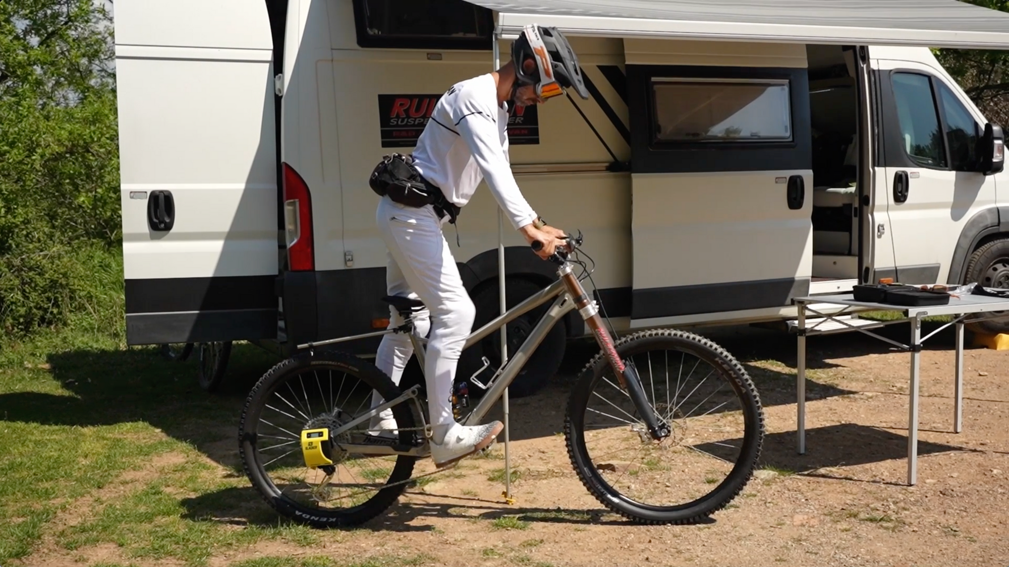 Always measure MTB sag at the axle, not the shock.