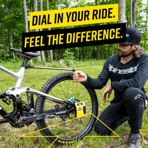 Slacker Sag Tool for motorcycles and mountain bikes.