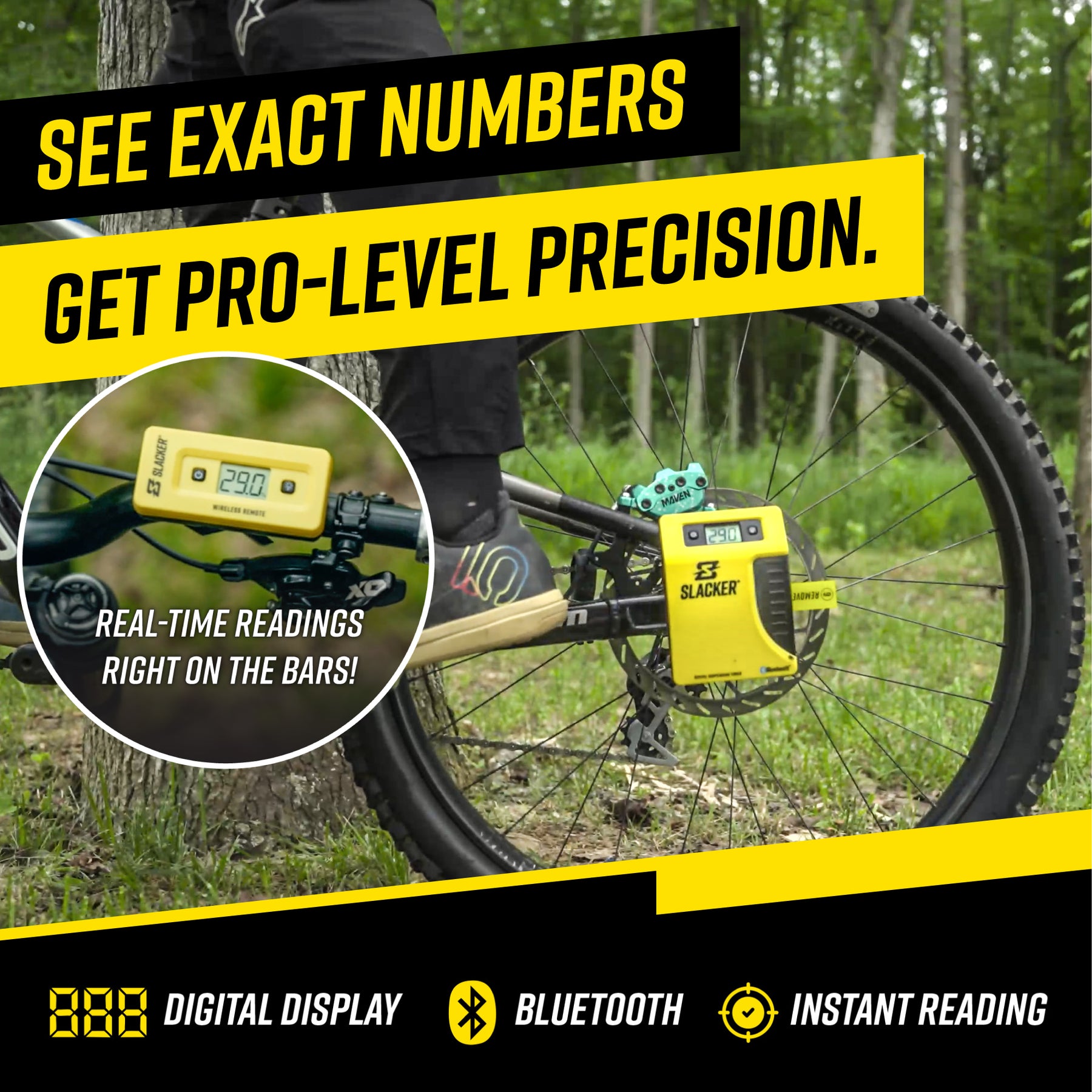 Setup your suspension precisely with no help.