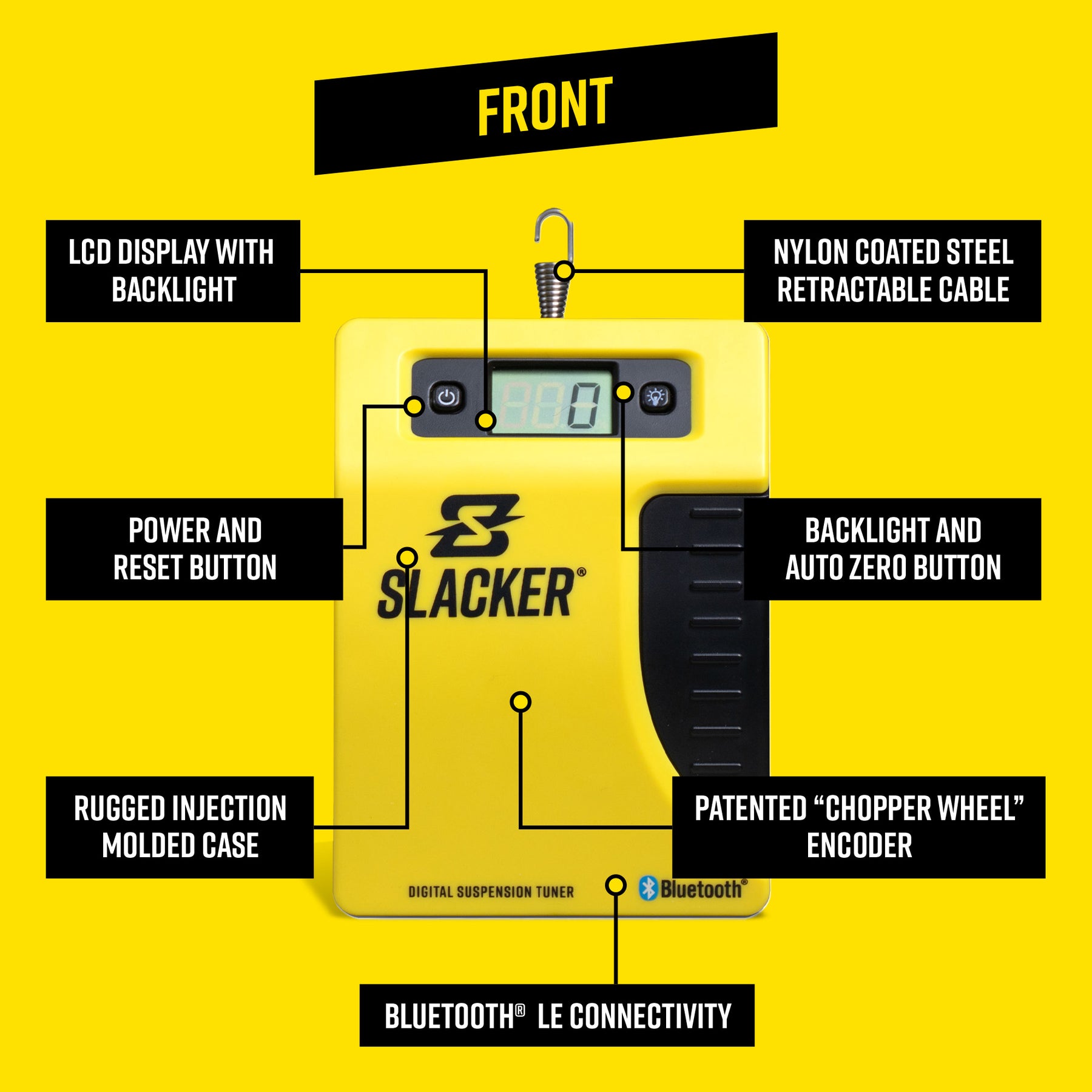 Slacker is a rugged, patented system for setting up motorcycle and mountain bike suspension.