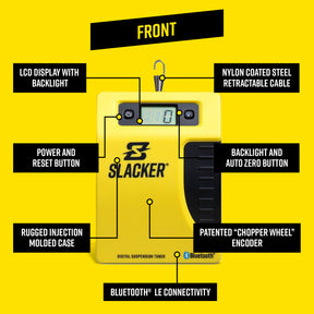 Slacker is a rugged, patented system for setting up motorcycle and mountain bike suspension.