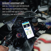 Service Assistant bike setup and maintenance smartphone app for iOS and Android.