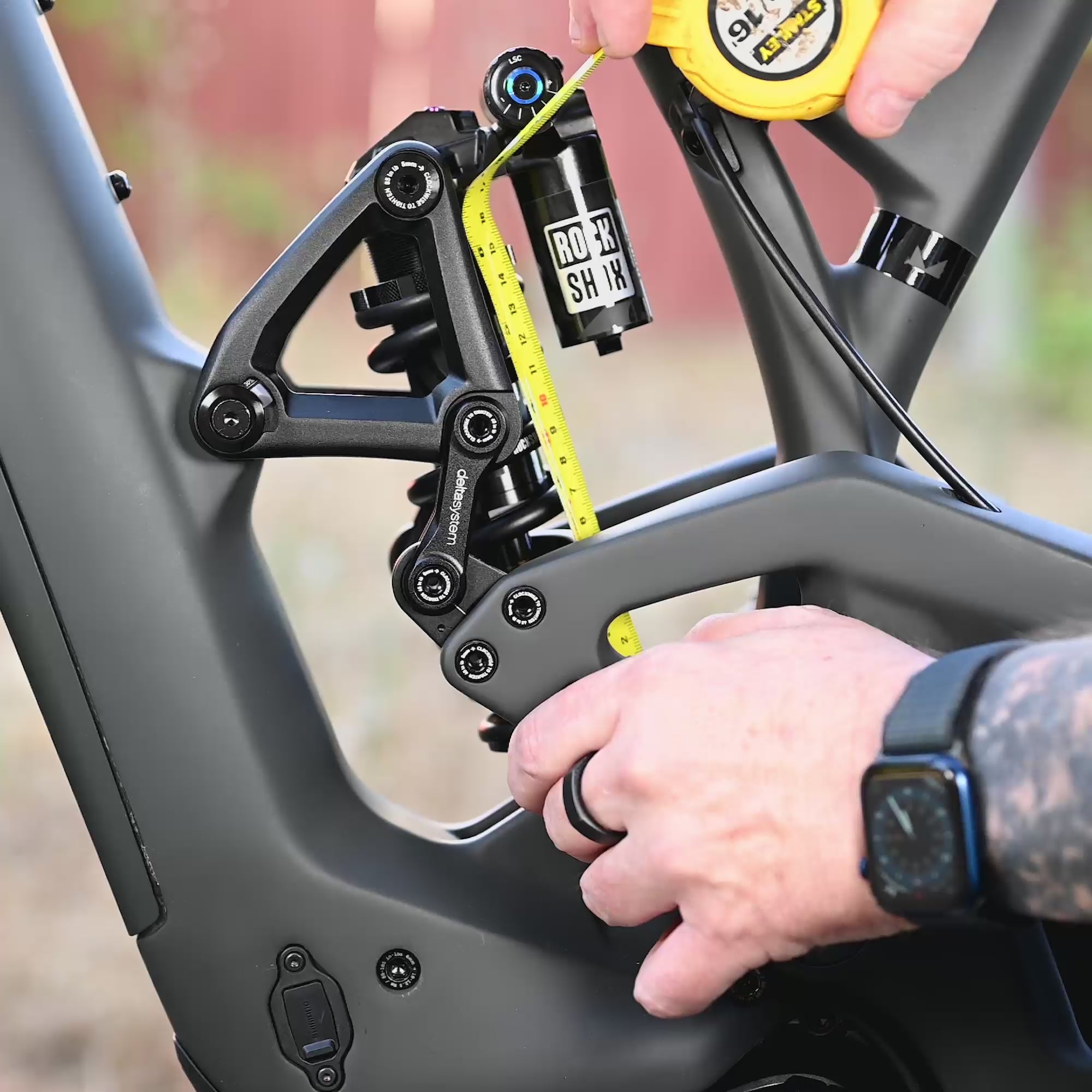Slacker is the only way to measure the true sag at the axle for MTB.